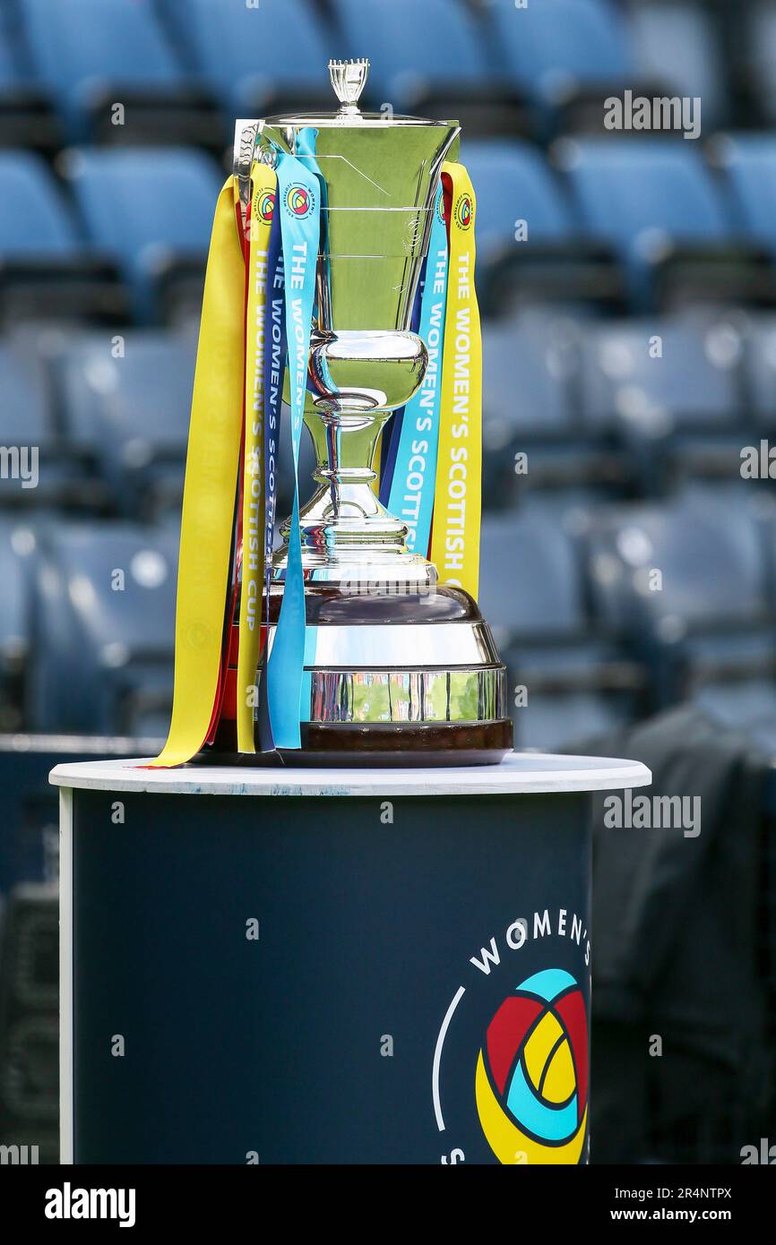Scottish Women's Scottish Cup, in uno stand ad Hampden Park, Glasgow, Scozia, Regno Unito Foto Stock