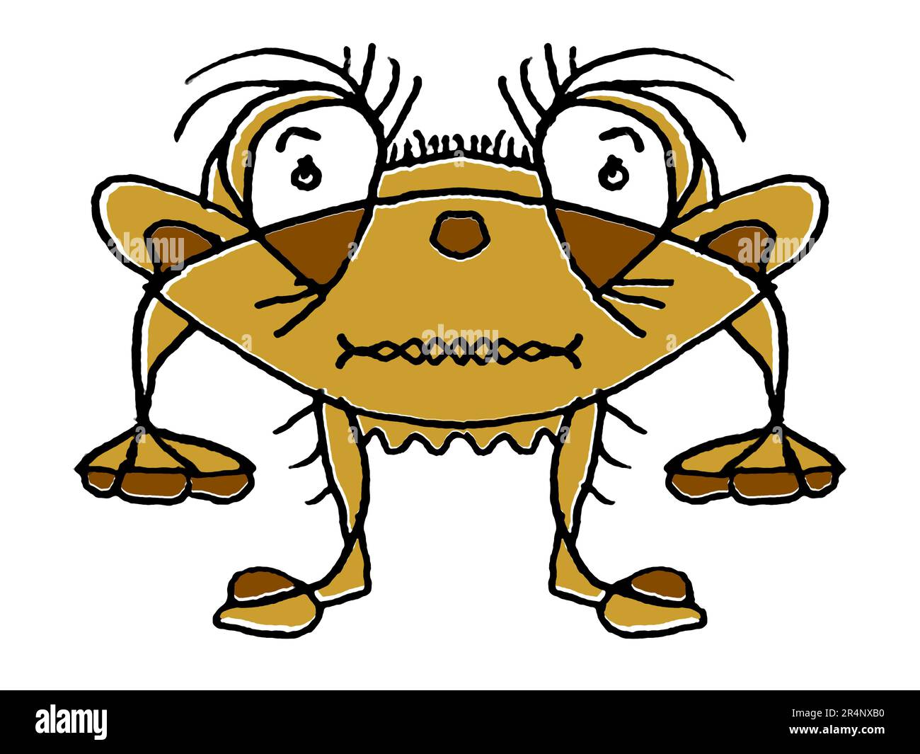 Divertente disegno di caricatura del mostro Foto Stock