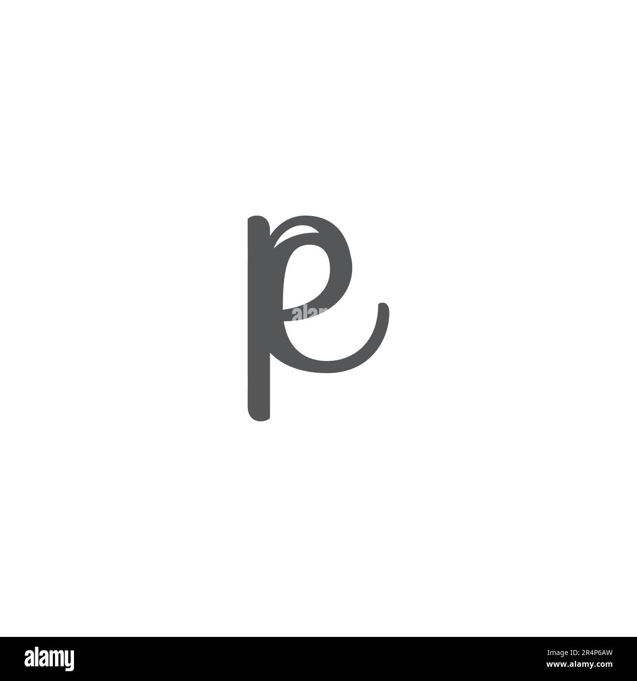 Lettere alfabetiche iniziali logo monogramma EP, PE, e e P Illustrazione Vettoriale