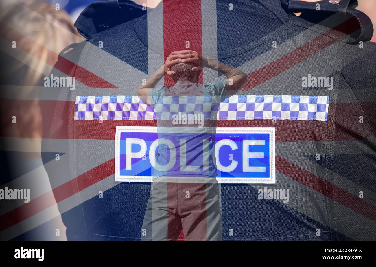 Polizia, polizia incontrata, salute mentale risposta di emergenza UK concetto Foto Stock