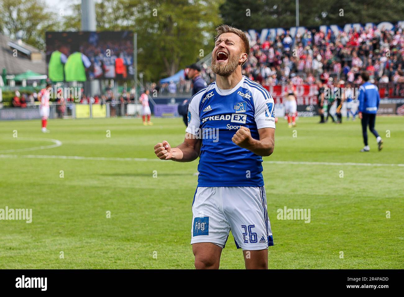 Lyngby, Danimarca. 29th maggio, 2023. Frederik Gytkjaer (26) di Lyngby Boldklub visto dopo il danese 3F Superliga match tra Lyngby Boldklub e Aalborg BK al Lyngby Stadion di Lyngby. (Photo Credit: Gonzales Photo/Alamy Live News Foto Stock