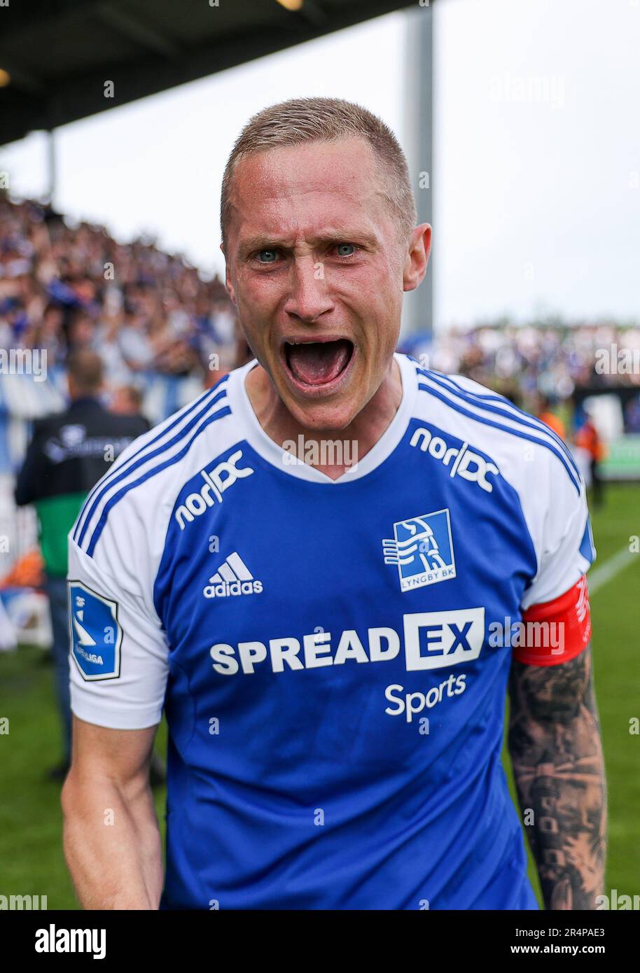 Lyngby, Danimarca. 29th maggio, 2023. Marcel Romer (30) di Lyngby Boldklub visto dopo il danese 3F Superliga match tra Lyngby Boldklub e Aalborg BK al Lyngby Stadion di Lyngby. (Photo Credit: Gonzales Photo/Alamy Live News Foto Stock