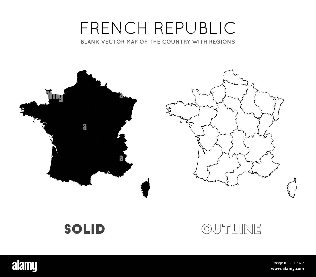 Francia cartina muta Immagini Vettoriali Stock - Alamy