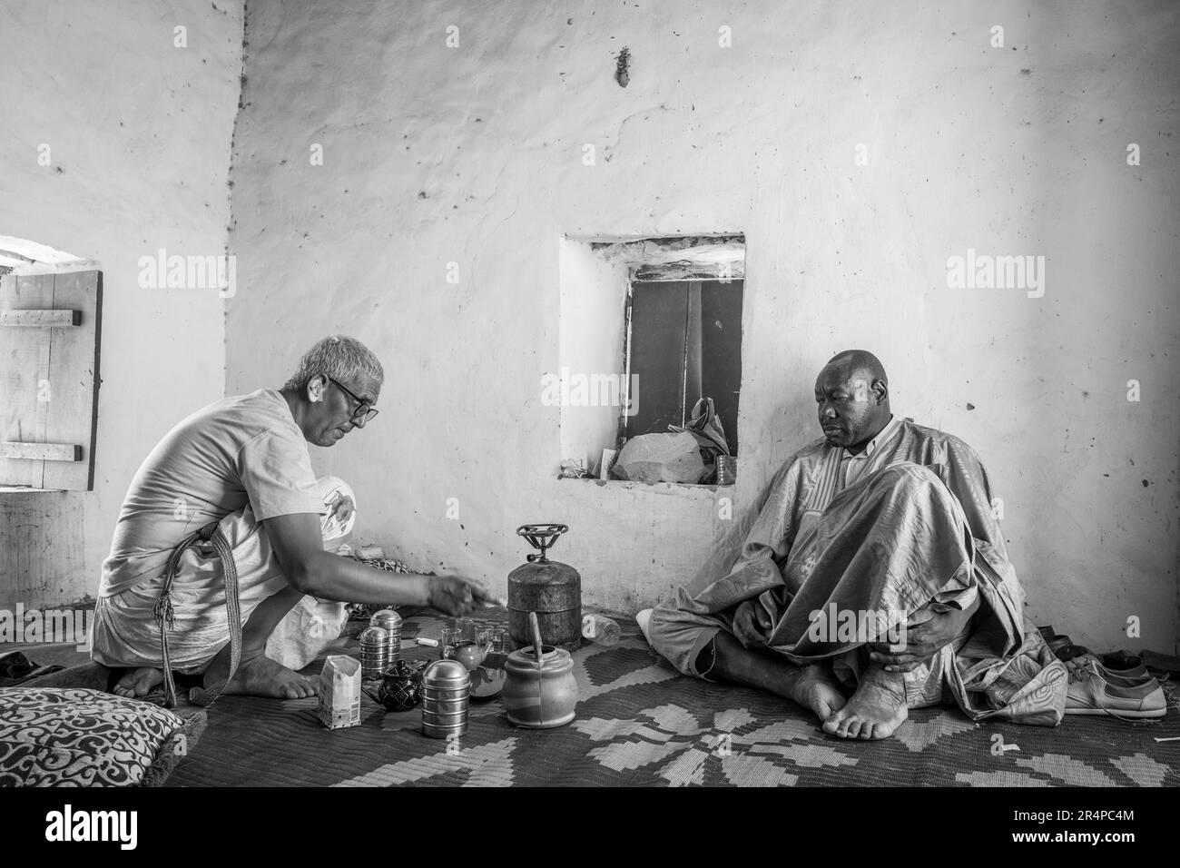 Mauritania, regione di Adrar, Entkemkemt, tempo del tè Foto Stock