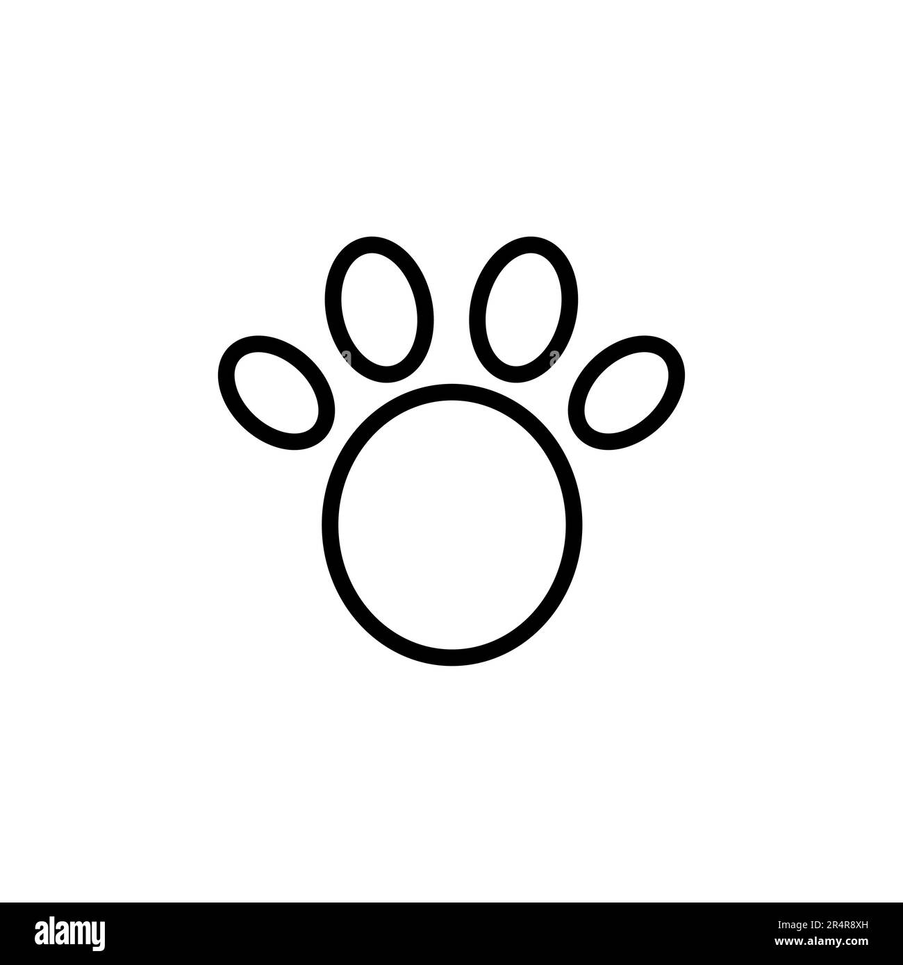 Vettore icona Paw. vettore icona stampa paw. zampa di cane o gatto Illustrazione Vettoriale