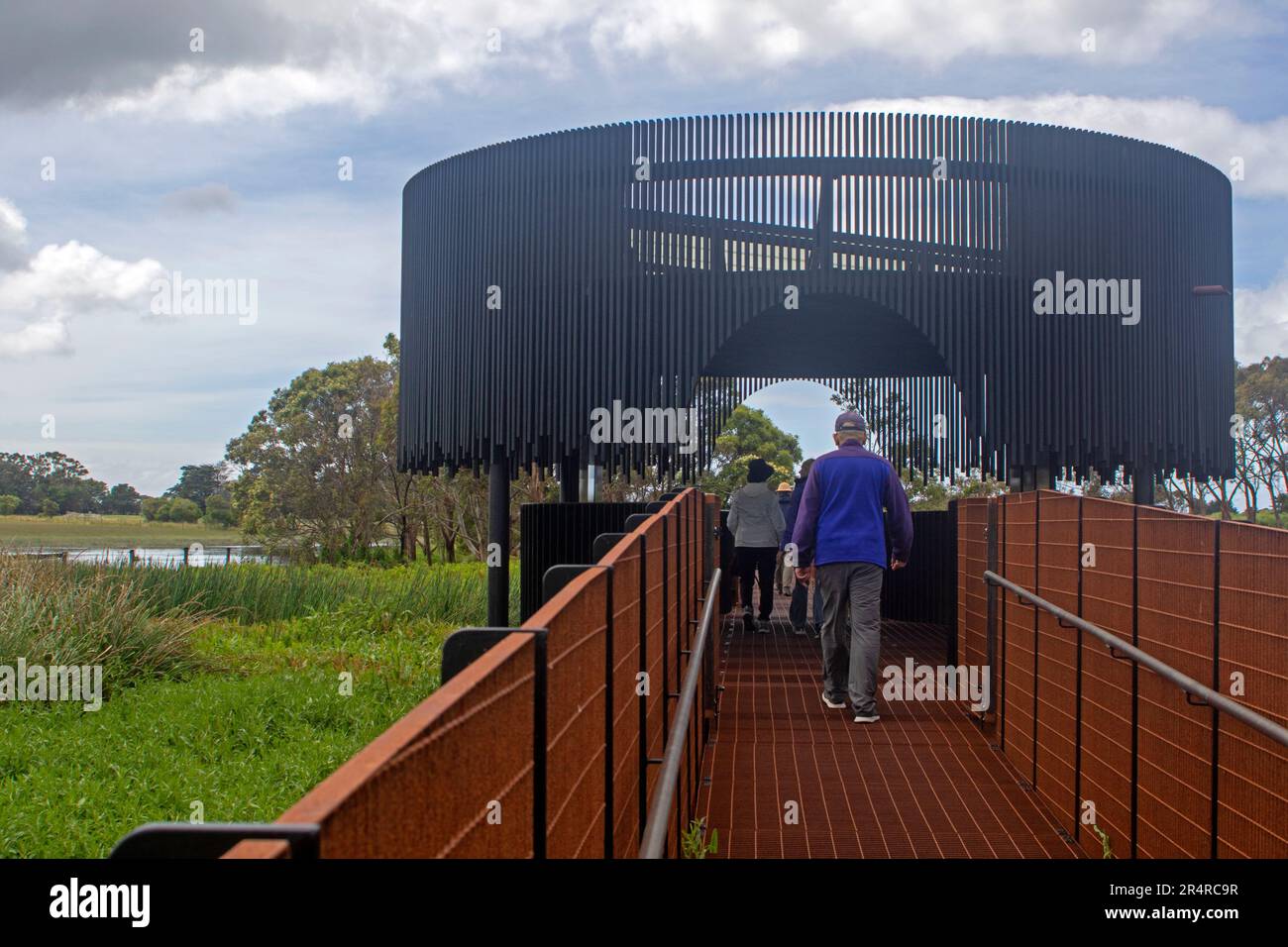 Ingresso all'Area protetta indigena del Tyrendarra, parte del paesaggio culturale Budj BIM Foto Stock