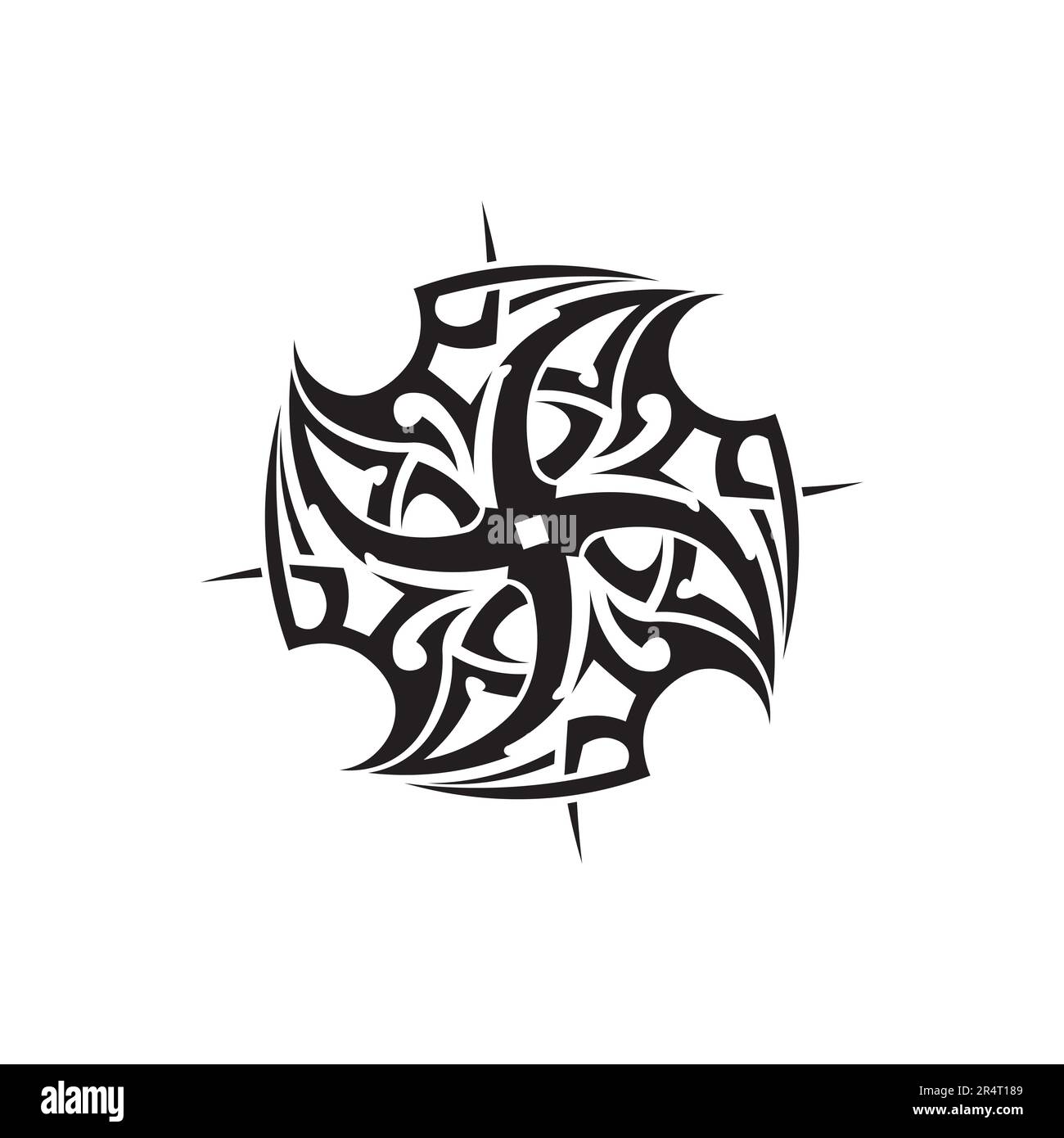 icona nera di disegno del marchio del vettore tribale e tribale del segno Illustrazione Vettoriale