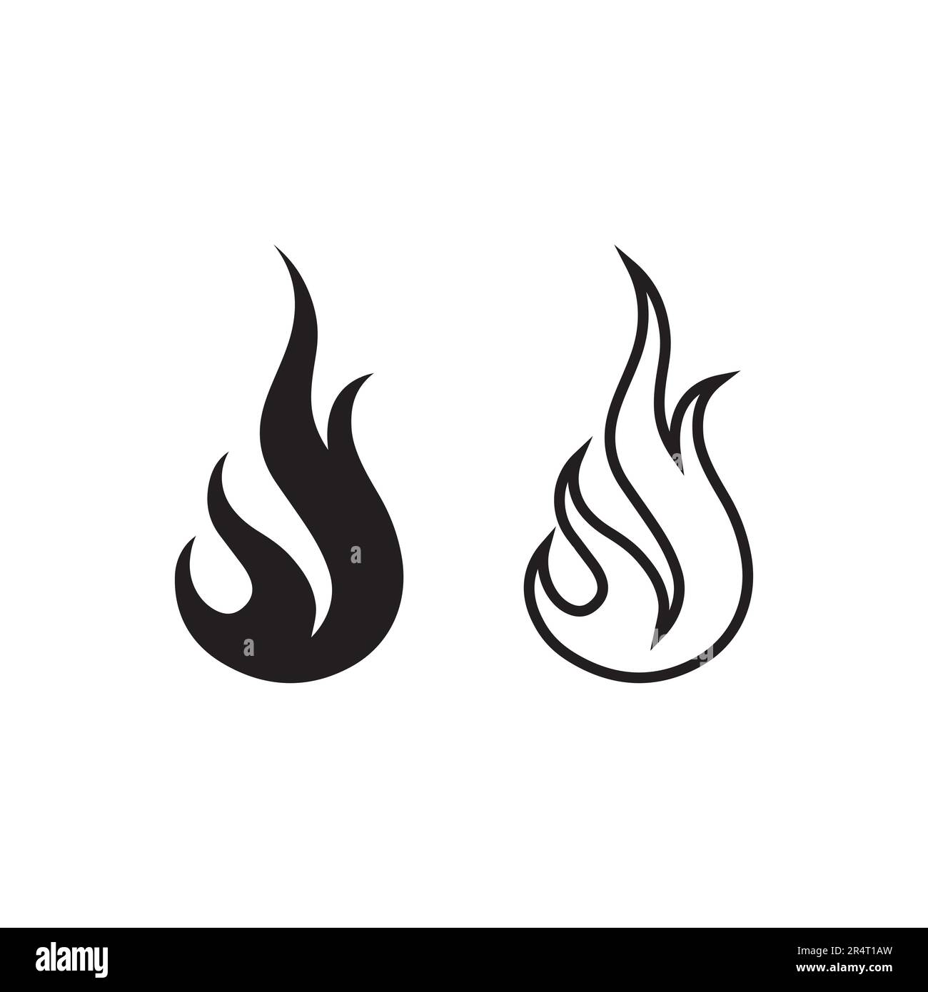 modello di disegno vettoriale icona logo fire flame Illustrazione Vettoriale