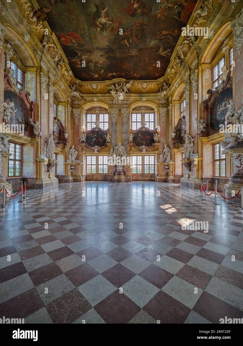 Sala da Camera del Principe Ksiazeca Abbazia cistercense barocca a Lubiaz Leubus bassa Slesia Polonia Foto Stock