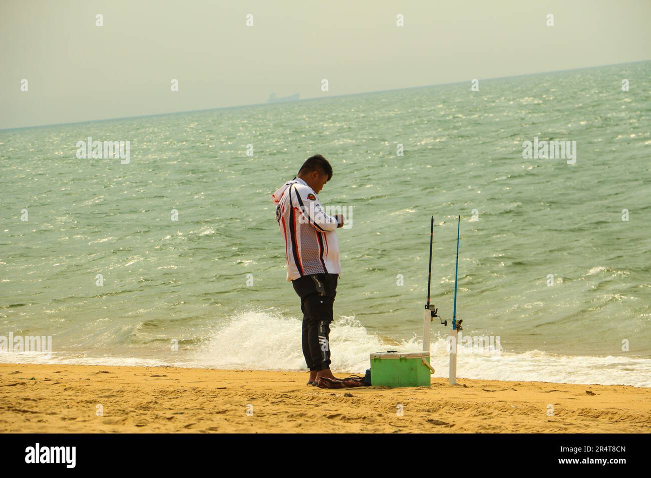 Pesca in Hainan Foto Stock