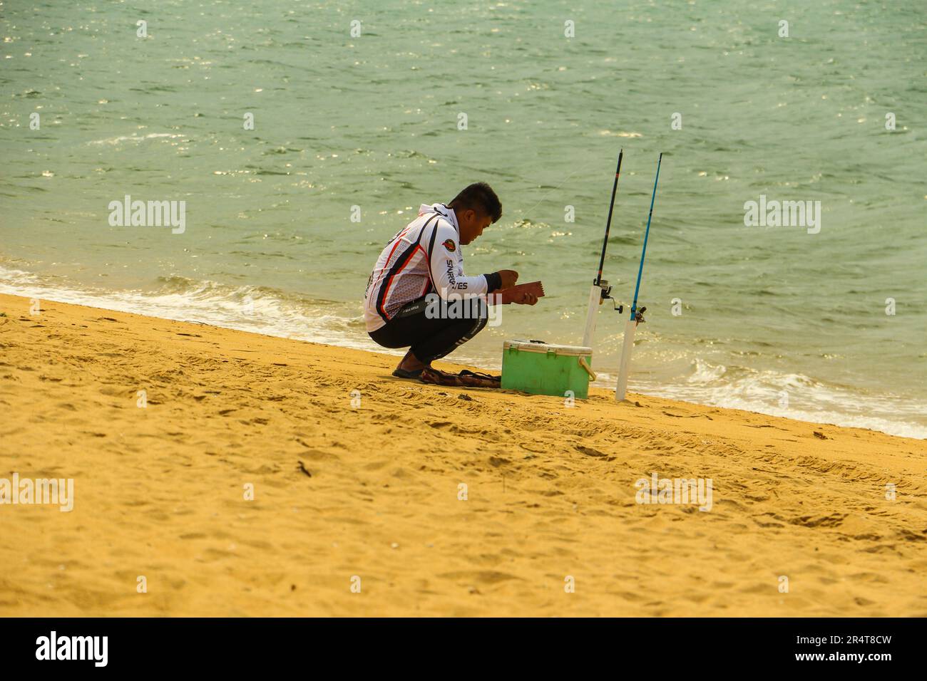 Pesca in Hainan Foto Stock