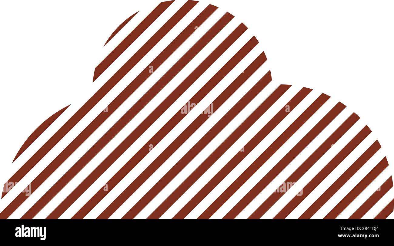 Elemento nube di linee geometriche minimaliste e vettoriali alla moda. Forma figura astratta forma bauhaus. Illustrazione della texture in stile retrò. Design moderno Illustrazione Vettoriale