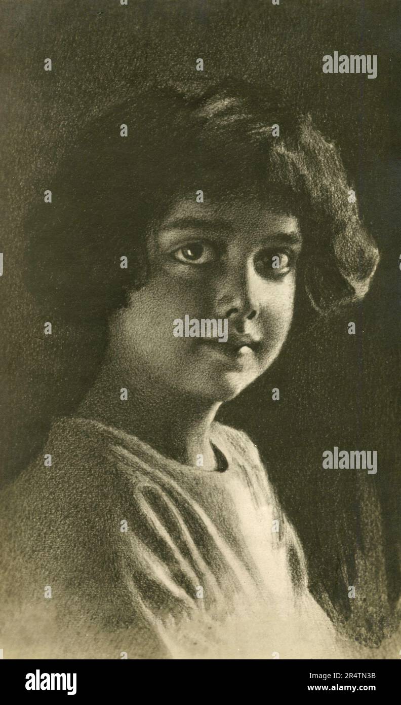 Ritratto della giovane principessa italiana Maria di Savoia, 1920s Foto Stock