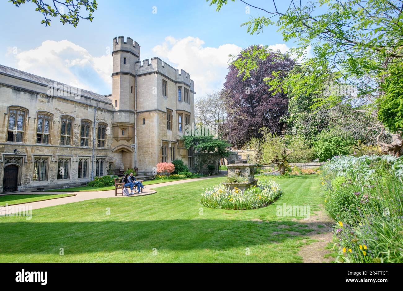 The Fellows' Garden al Balliol College, Oxford University UK Foto Stock