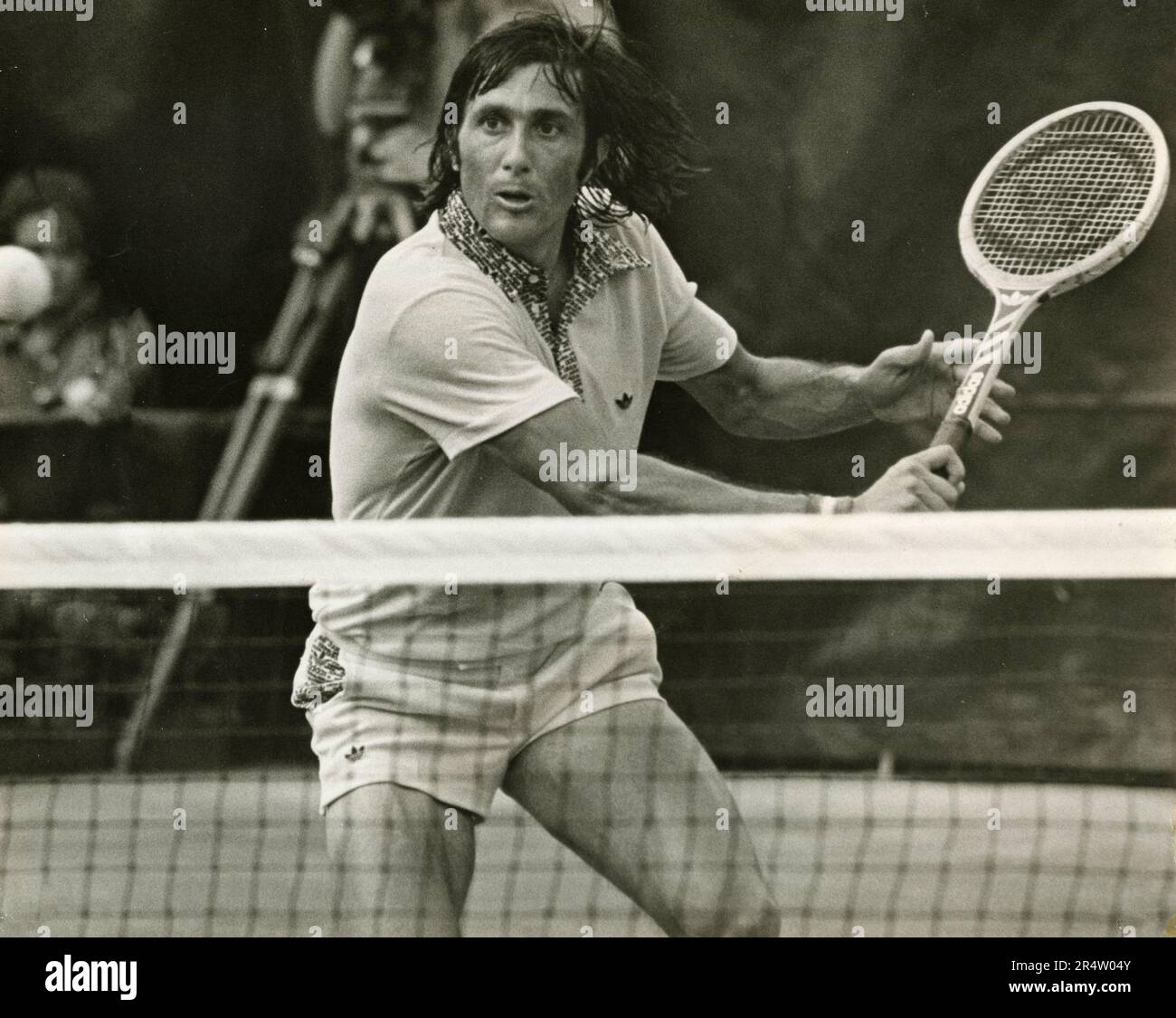 Tennista rumeno Ilie Nastase, 1970s Foto Stock