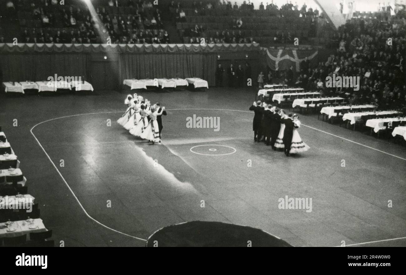 Conpetizione danzante nella sala di Copenaghen, Danimarca 1948 Foto Stock