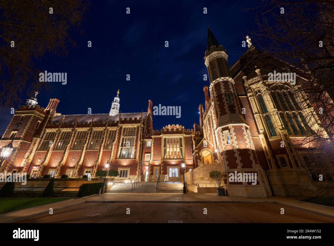 Una vista del Lincoln's Inn Great Hall al tramonto Foto Stock