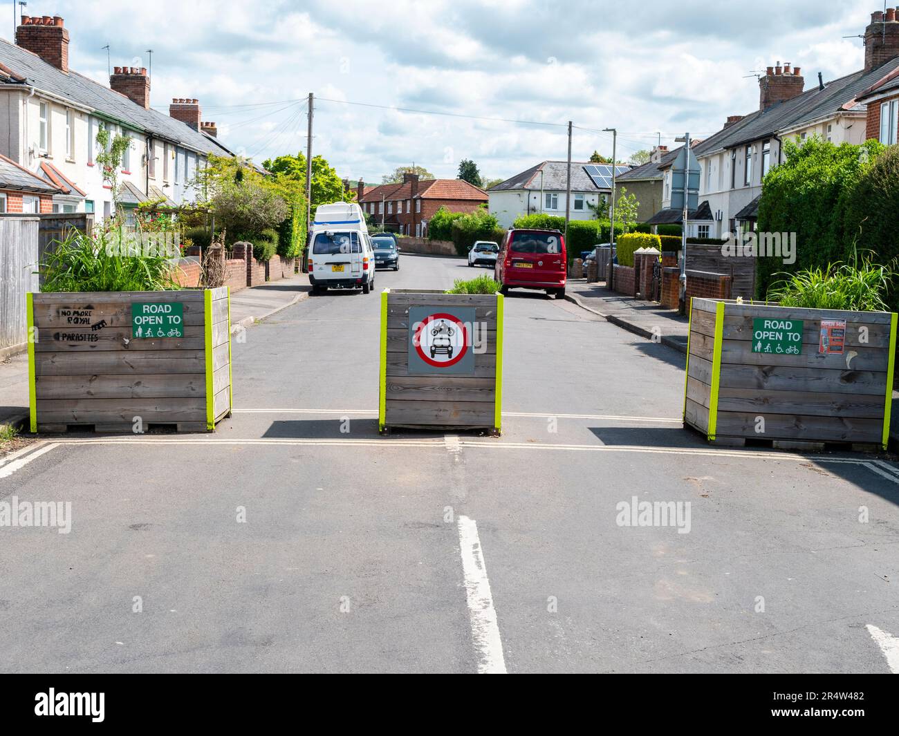 Bullard eretto come parte del quartiere a basso traffico di Oxford LTN Foto Stock