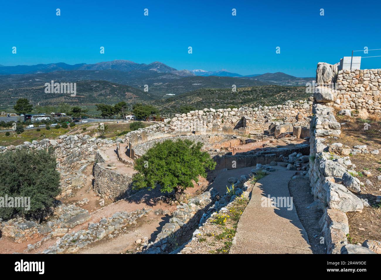 Cerchio di tomba A, Cittadella di Micene, regione del Peloponneso, Grecia Foto Stock