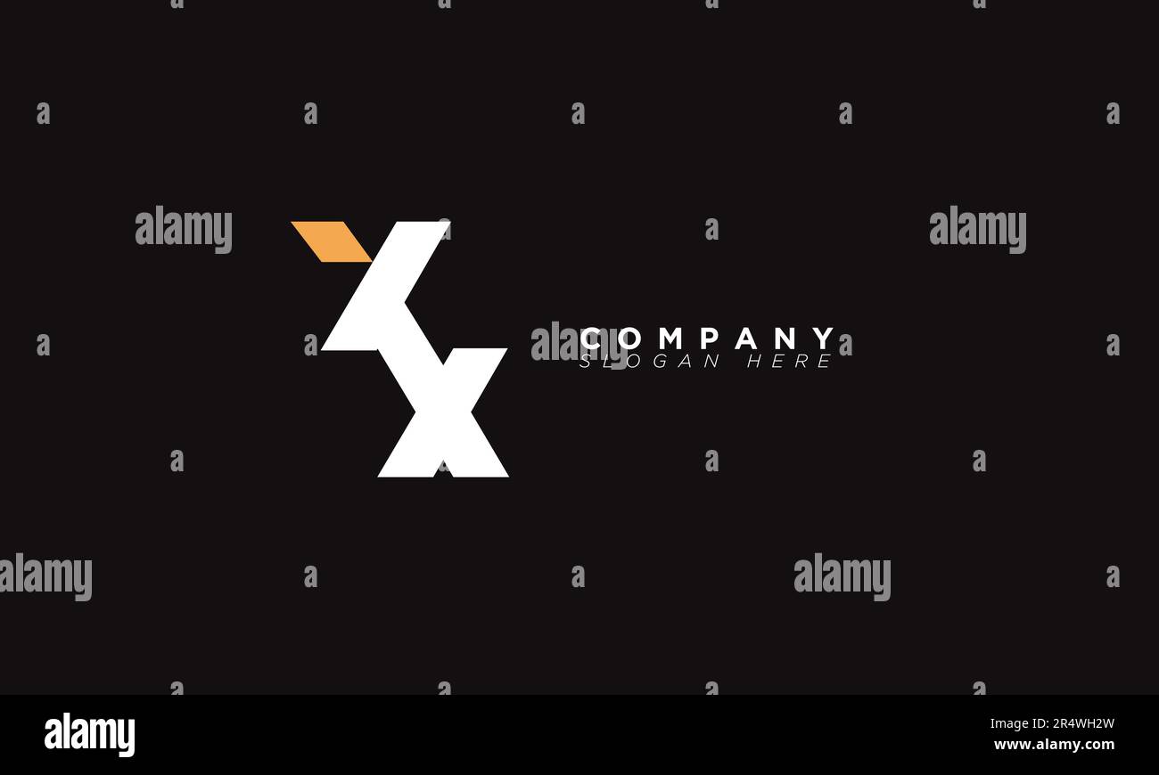 Lettere alfabete YX iniziali logo monogramma XY, Y e X. Illustrazione Vettoriale