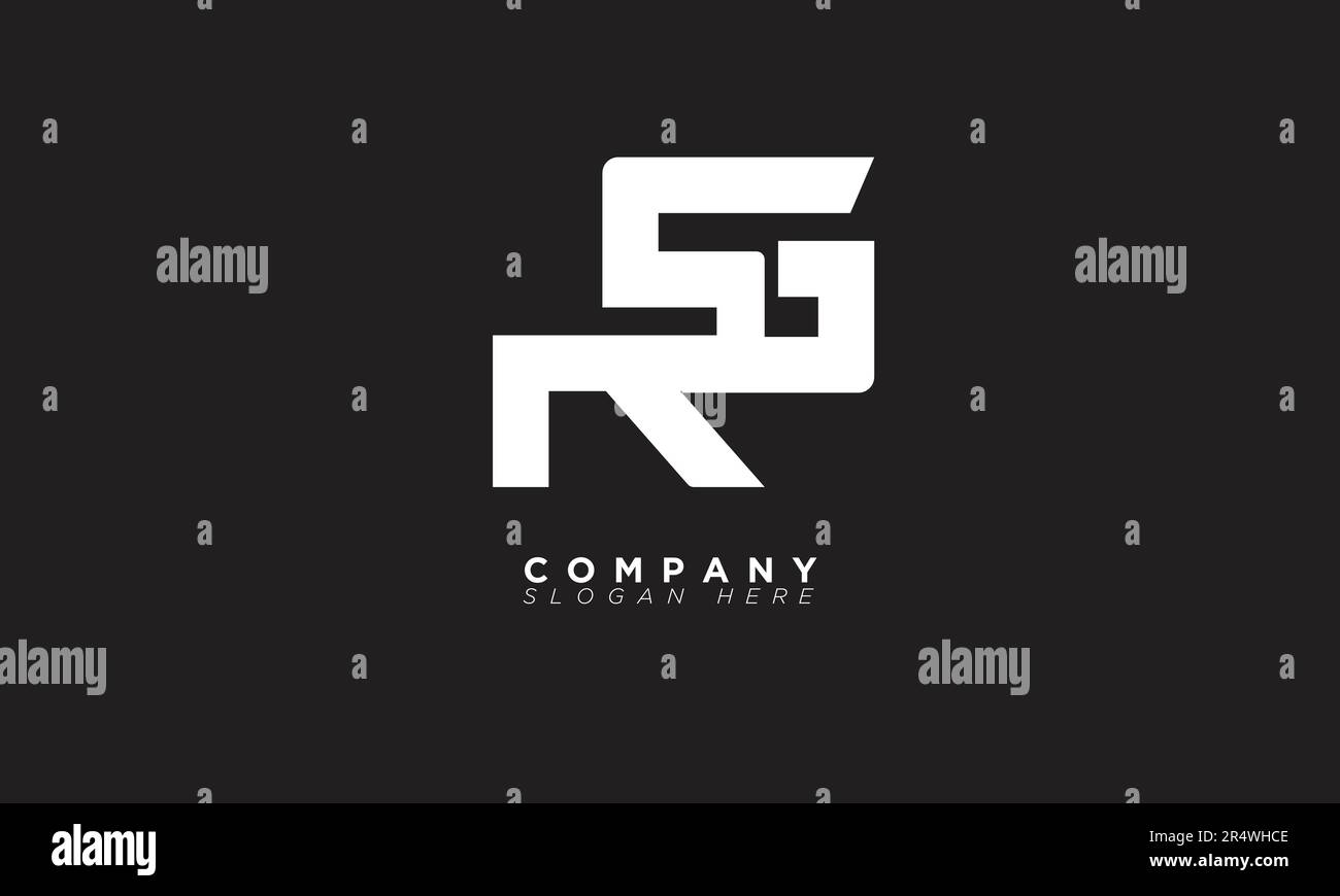Lettere alfabetiche RSG iniziali logo monogramma Illustrazione Vettoriale