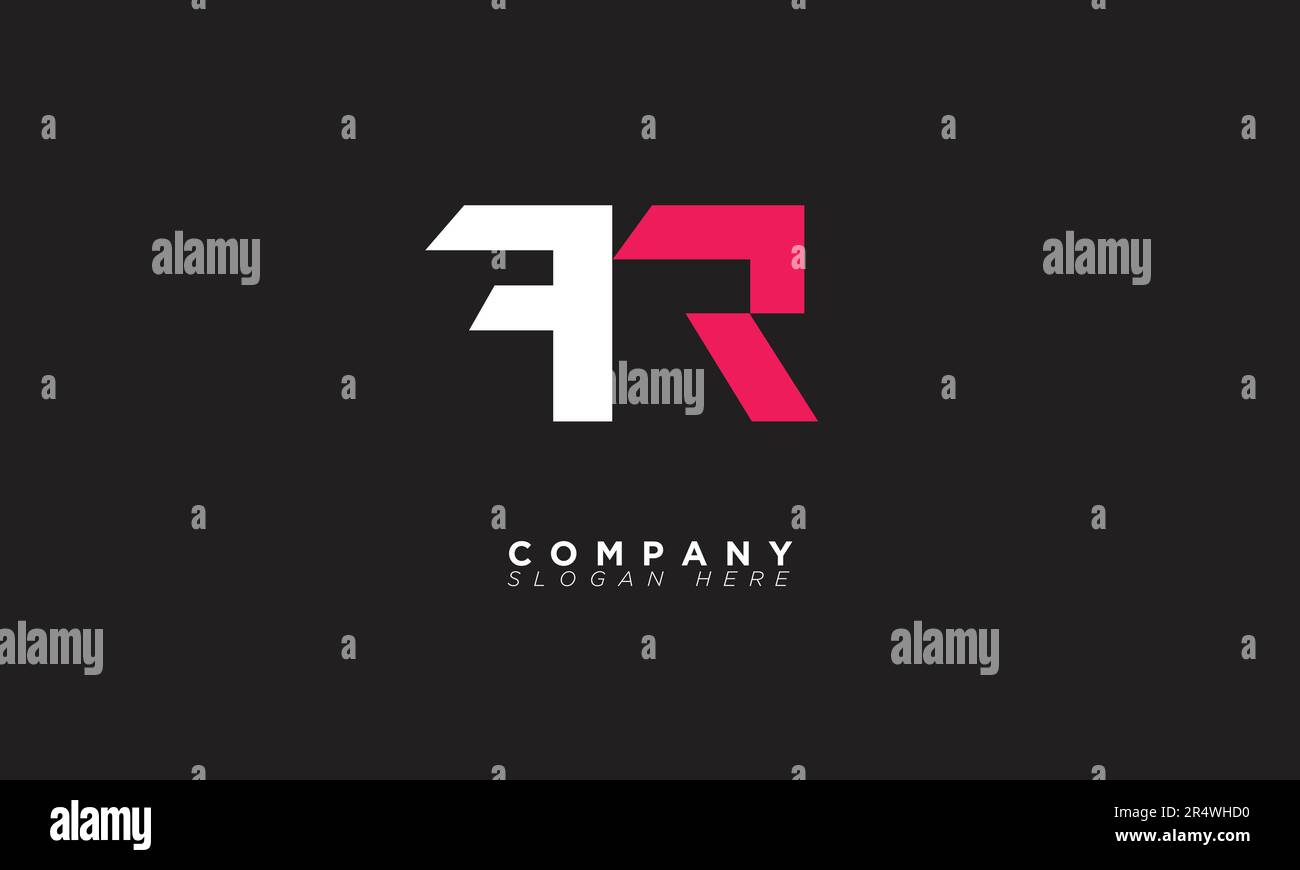 FR lettere alfabetiche iniziali Logo monogramma RF, F e R Illustrazione Vettoriale