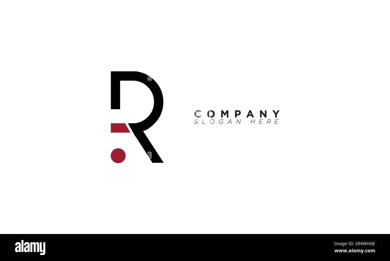 TR lettere alfabetiche iniziali Logo monogramma RT, T e R. Illustrazione Vettoriale