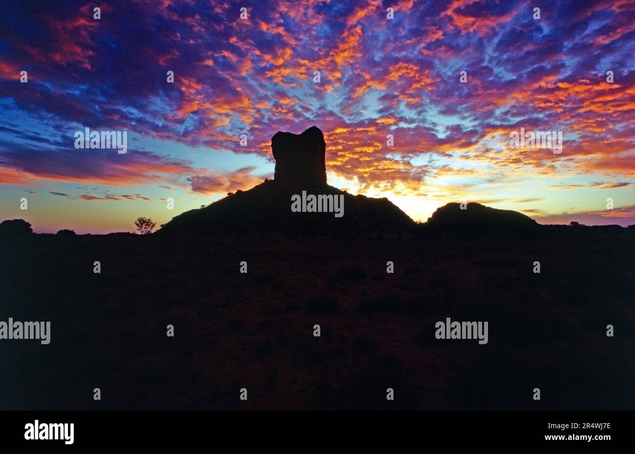 Australia. Territorio del Nord. Colonna delle camere al tramonto. Foto Stock