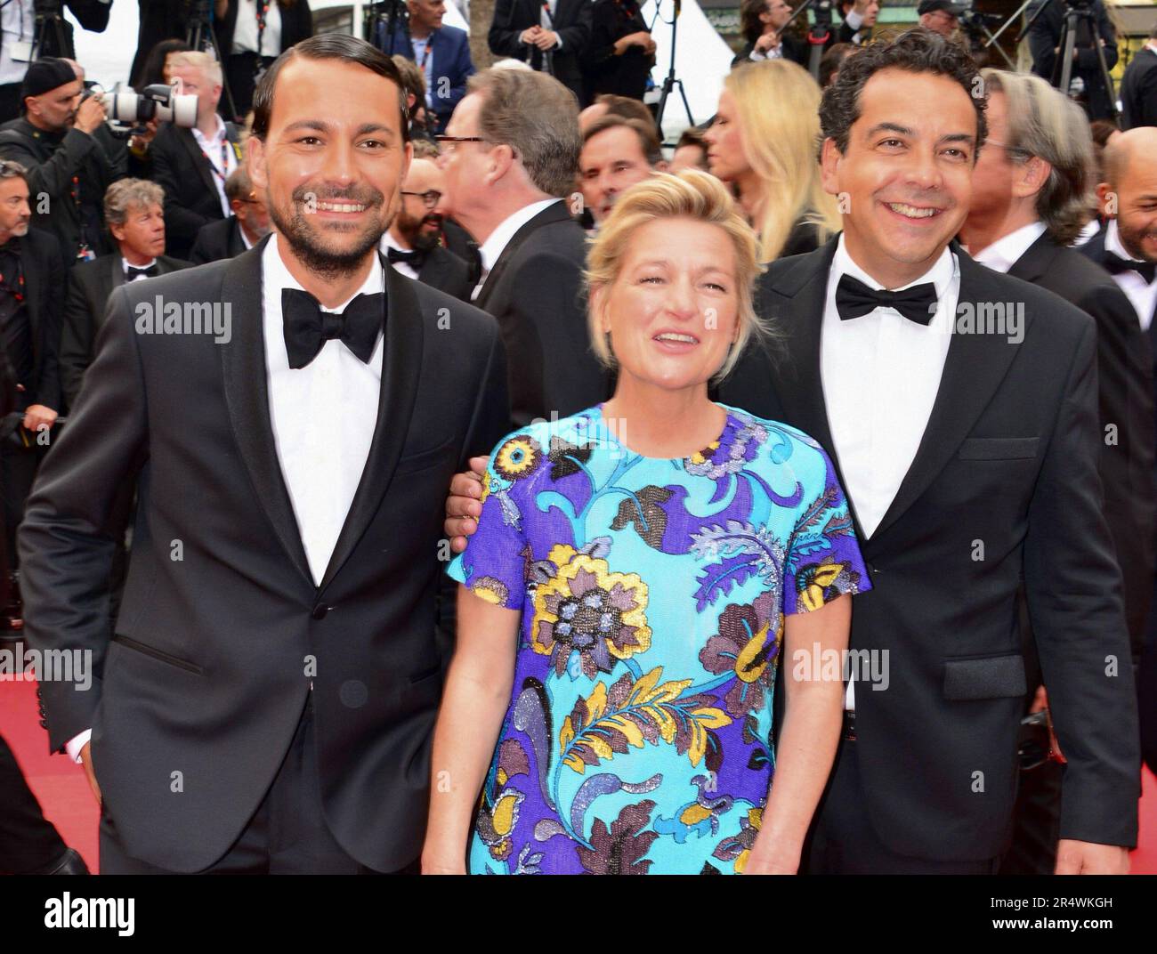 Bertrand Chameroy, Anne-Elisabeth Lemoine, Patrick Cohen 'Killers of the Flowers Moon' Cannes Film Festival Screening 76th Cannes Film Festival 20 maggio 2023 Foto Stock