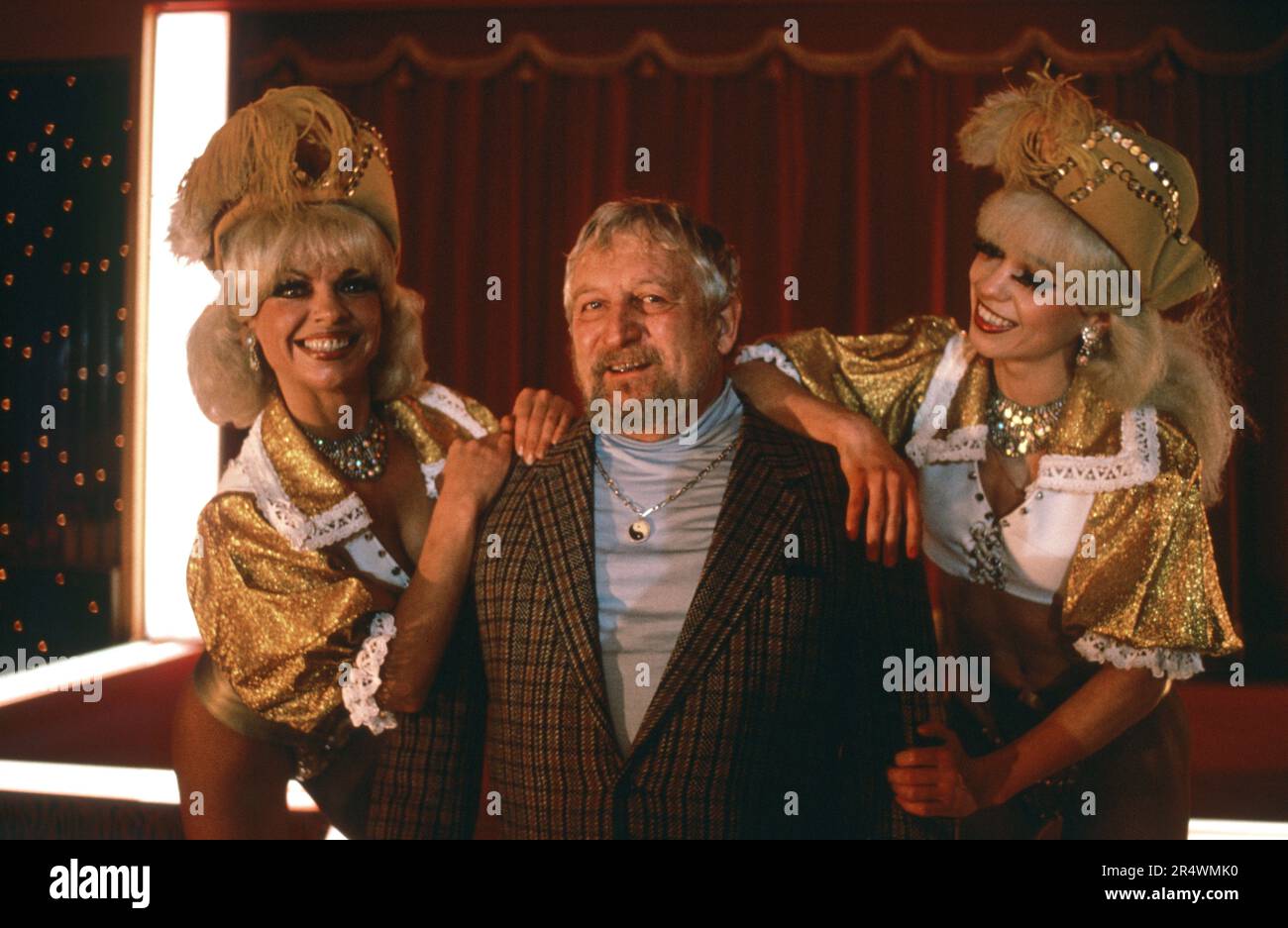 Ritratto di Jacques Fabbri realizzato al Cirque Pinder nel 1988. Foto Stock