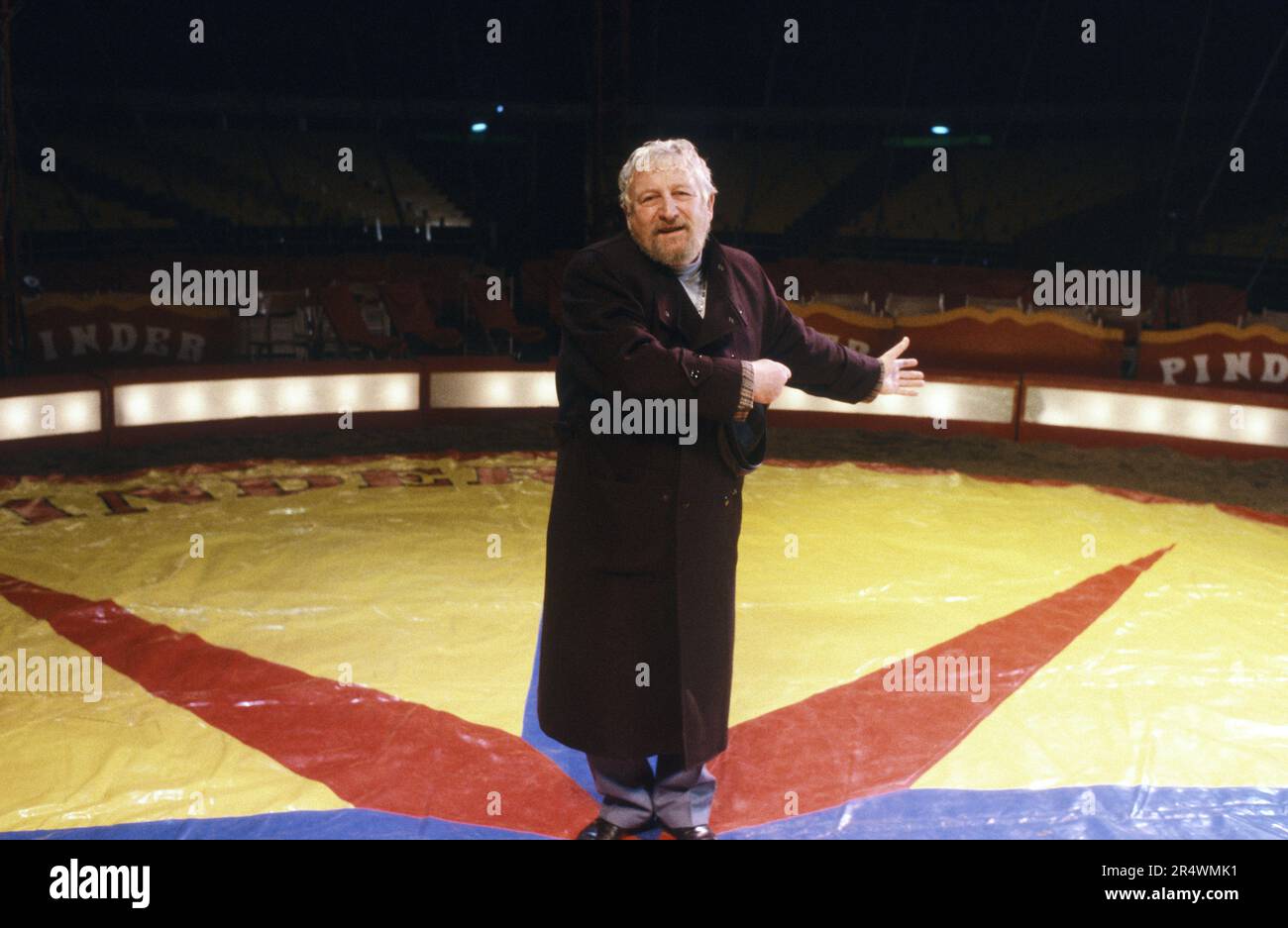 Ritratto di Jacques Fabbri realizzato al Cirque Pinder nel 1988. Foto Stock