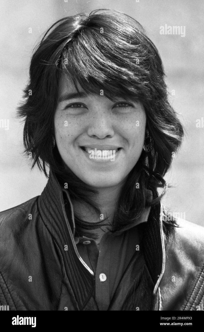 Ritratto del tennista francese Nathalie Phan Thanh circa 1983. Foto Stock