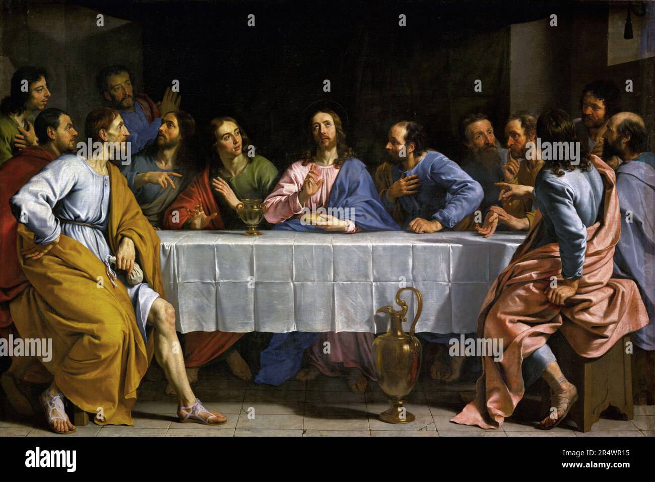 Philippe de Champaigne (1602-1674) Scuola francese l'ultima cena (la cène) olio su tela (158 x 233 cm) c.1652 Parigi, Museo del Louvre Foto Stock