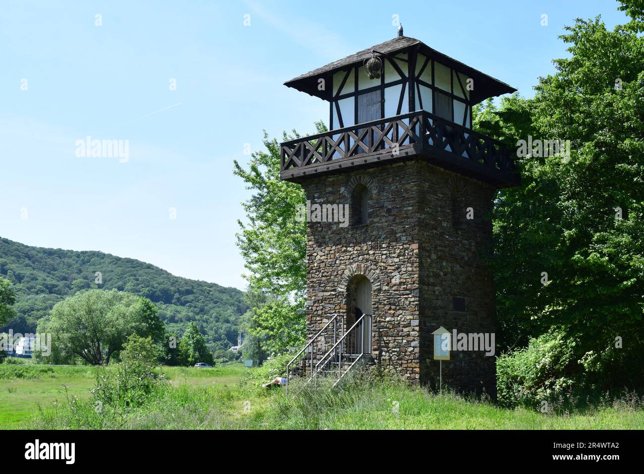 Roman Border Tower Foto Stock