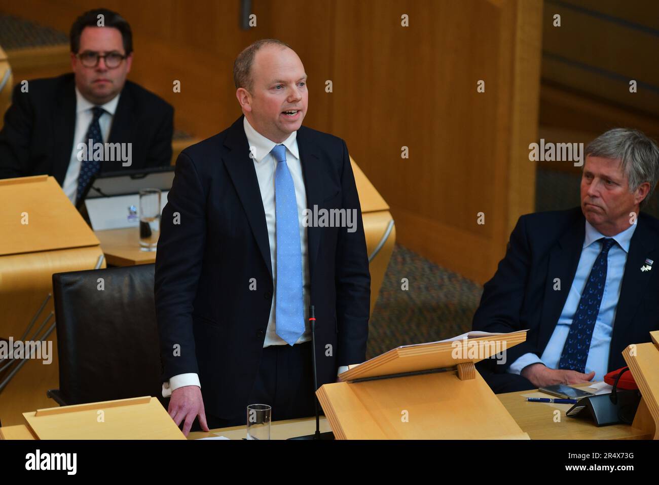 Edimburgo Scozia, Regno Unito 30 maggio 2023. Donald Cameron MSP al Parlamento scozzese. credito sst/alamy notizie dal vivo Foto Stock