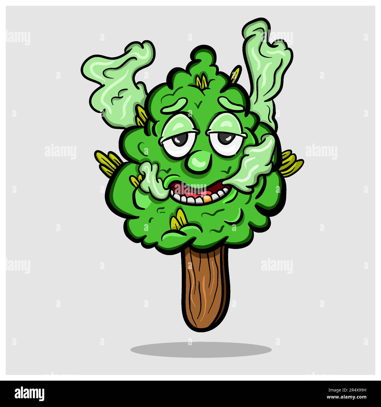 Mascot di Marijuana Ice. Vector clip Art Vettore e illustrazione Illustrazione Vettoriale