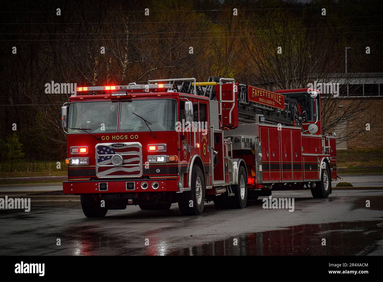 Fayetteville (AR) Vigili del fuoco - TDA - scaletta 6 Foto Stock