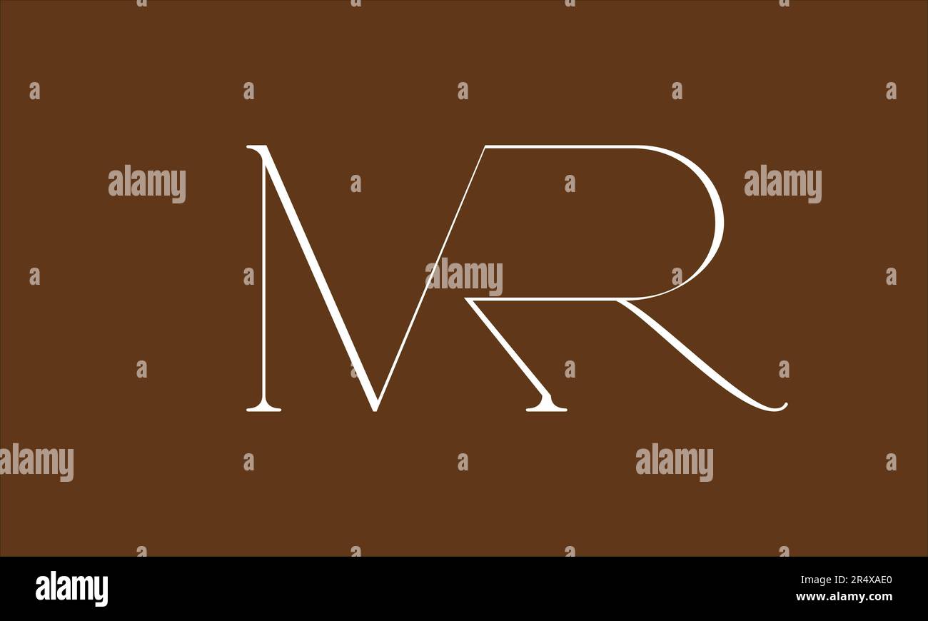MR RM M R Design del logo vettoriale della lettera iniziale Illustrazione Vettoriale