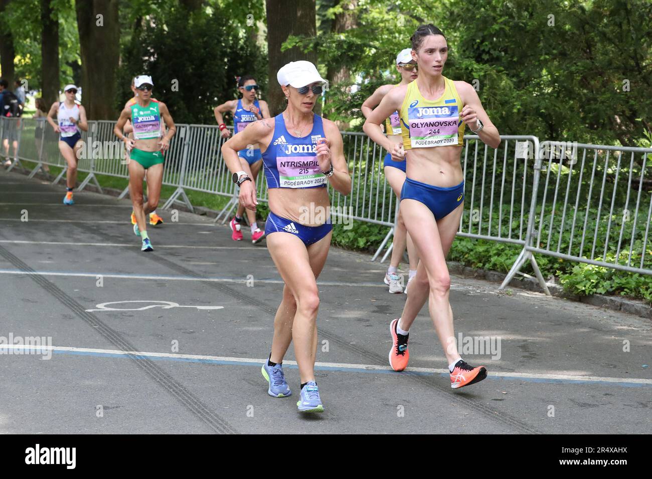 Antigoni NTRISMPIOTI & Lyudmila OLYANOVSKA nelle 20km Donne al Campionato europeo Race Walking Team 2023 Foto Stock