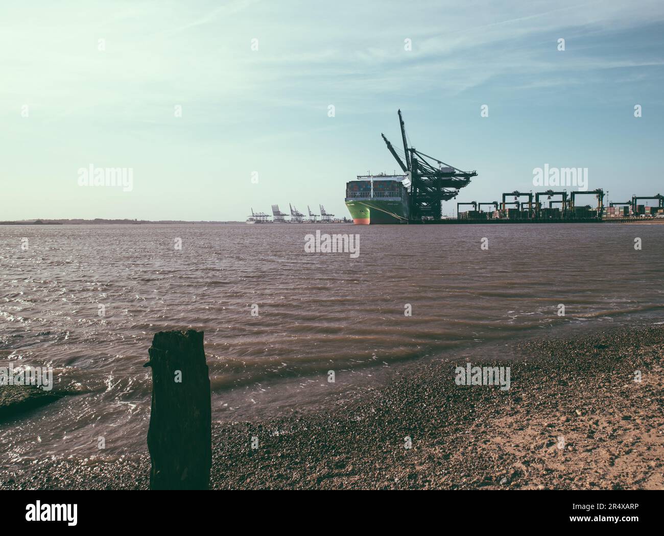 Porto di Felixstowe Foto Stock