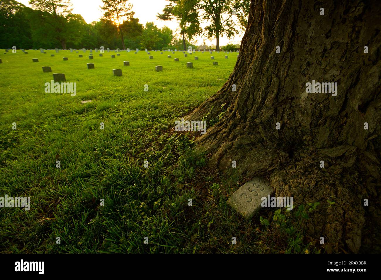 Union Cemetery a Marye's Heights, sul campo di battaglia della Guerra civile di Fredericksburg in Virginia, USA; Marye's Heights, Virginia, Stati Uniti d'America Foto Stock