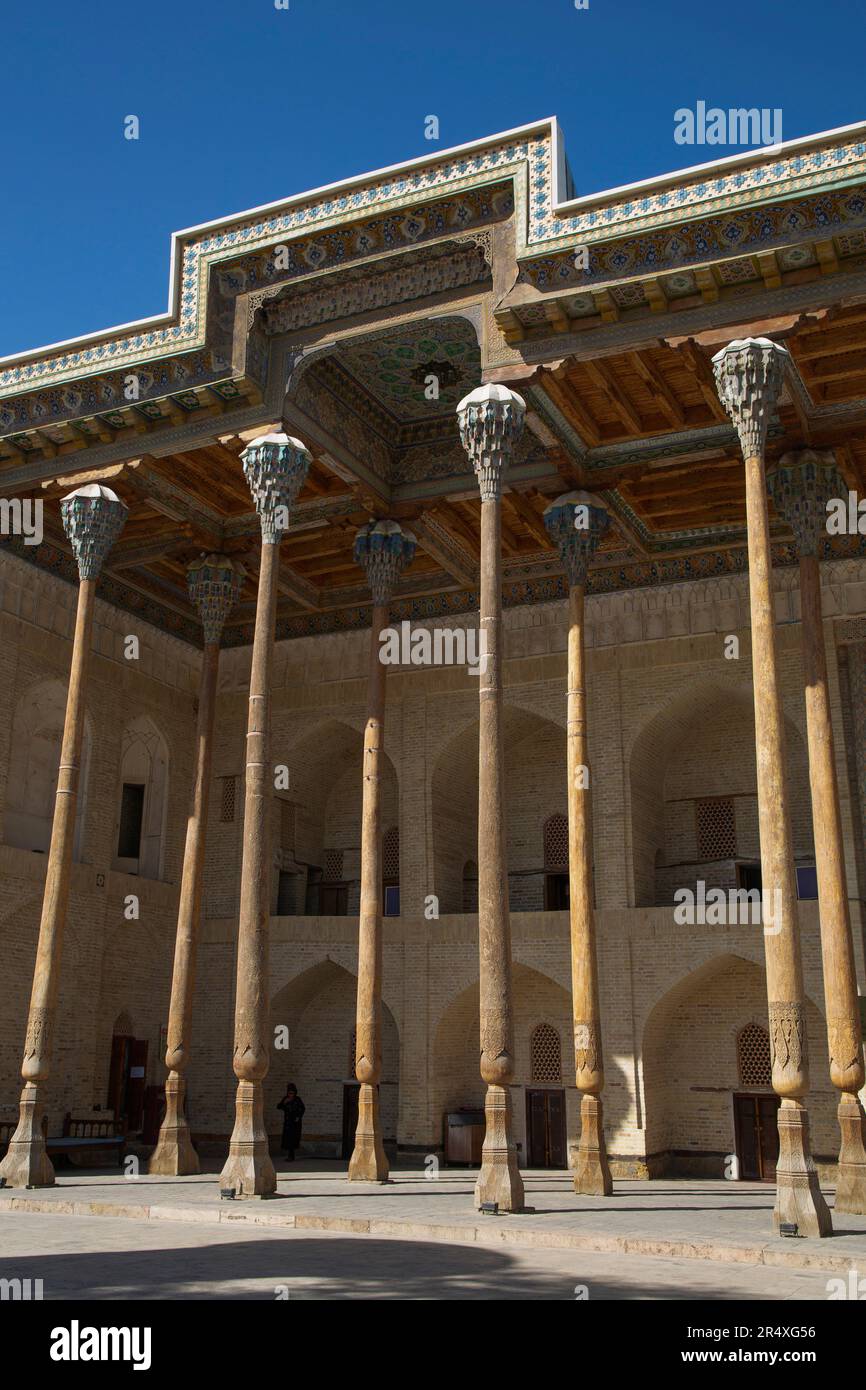 Moschea Bolo Haouz a Buhkara, Uzbekistan; Buhkara, Uzbekistan Foto Stock