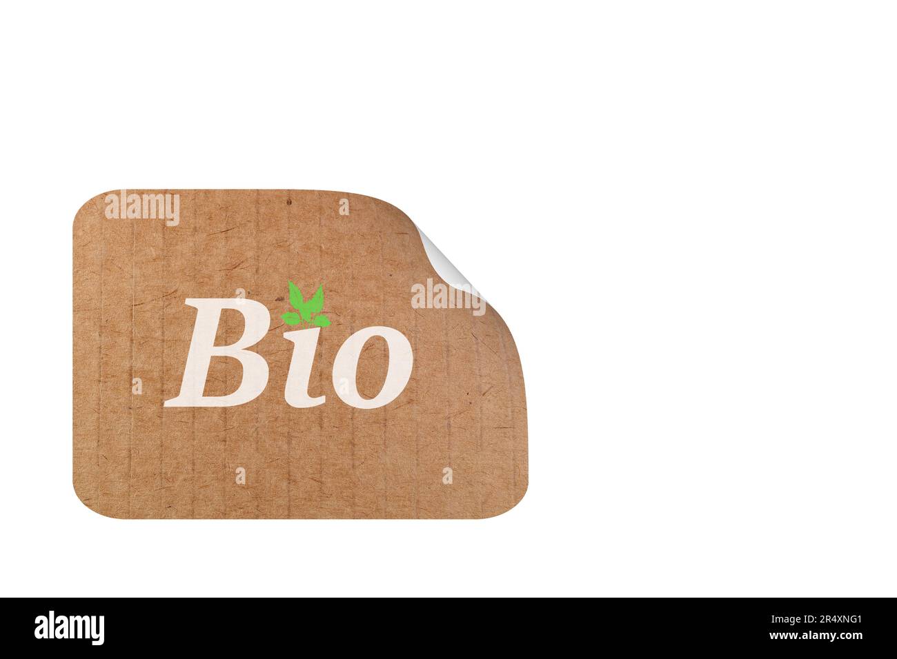 Adesivi di carta con le parole 'Bio', traduzione 'organico', 2D-illustrazione Foto Stock