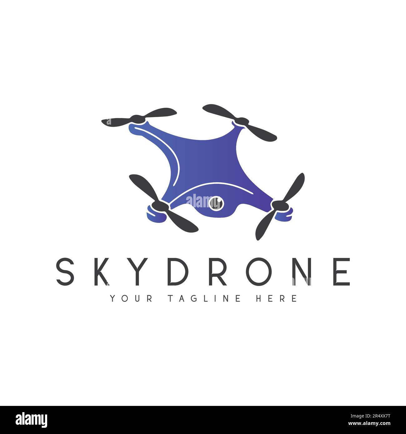 Logo Sky Drone Design Drone Camera logotipo Illustrazione Vettoriale