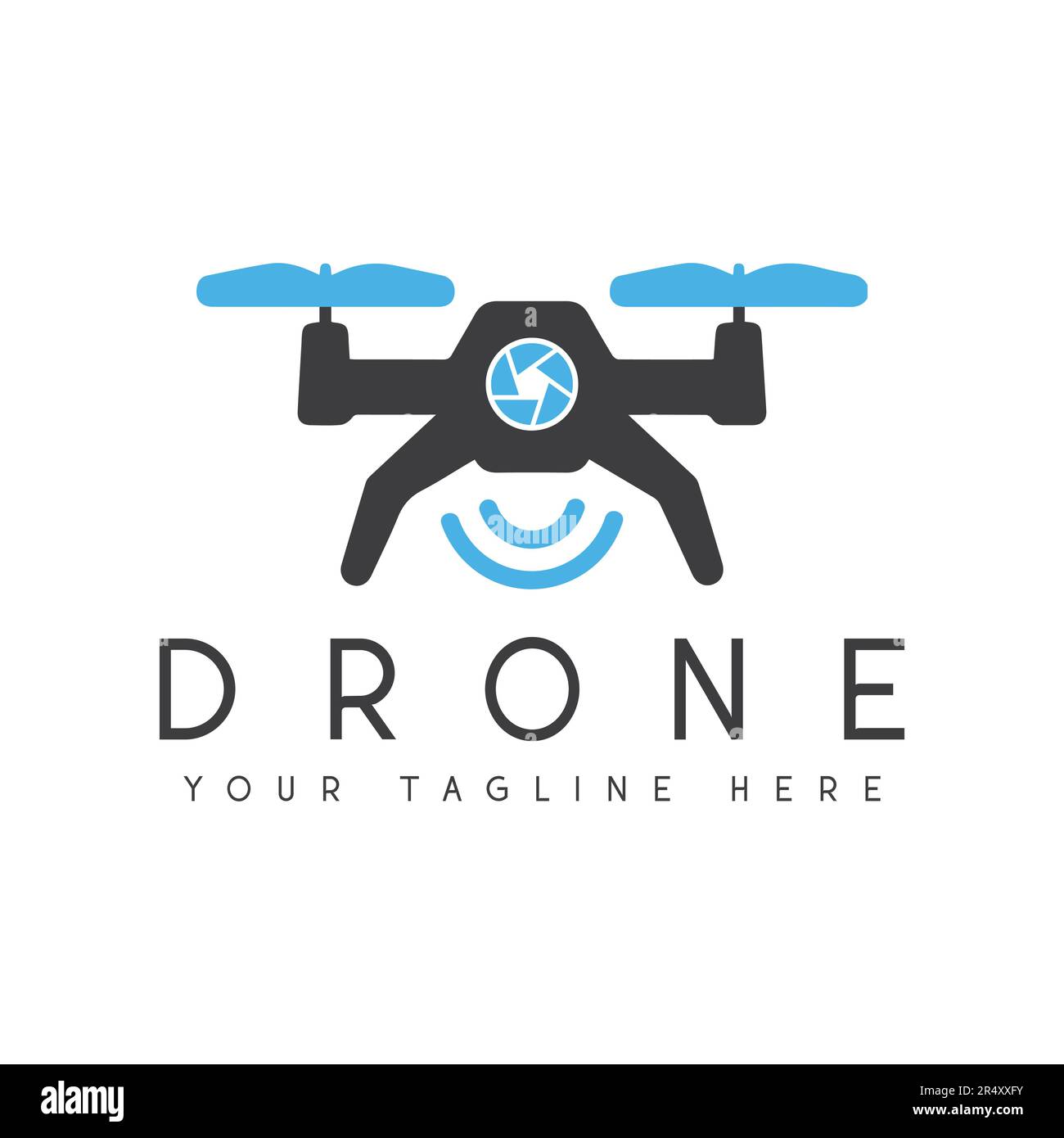 Logo Sky Drone Design Drone Camera logotipo Illustrazione Vettoriale