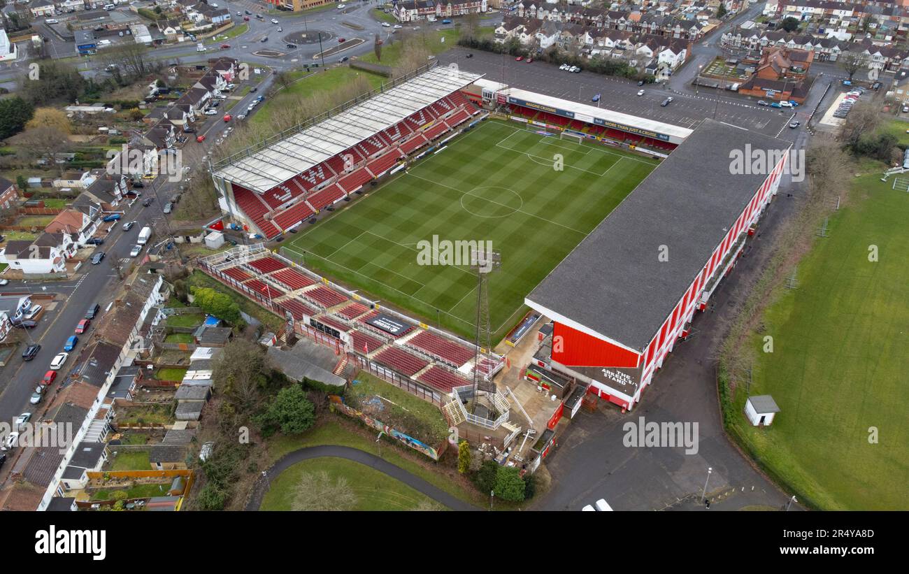 Vista aerea del terreno della contea, sede dello Swindon Town FC. Foto Stock