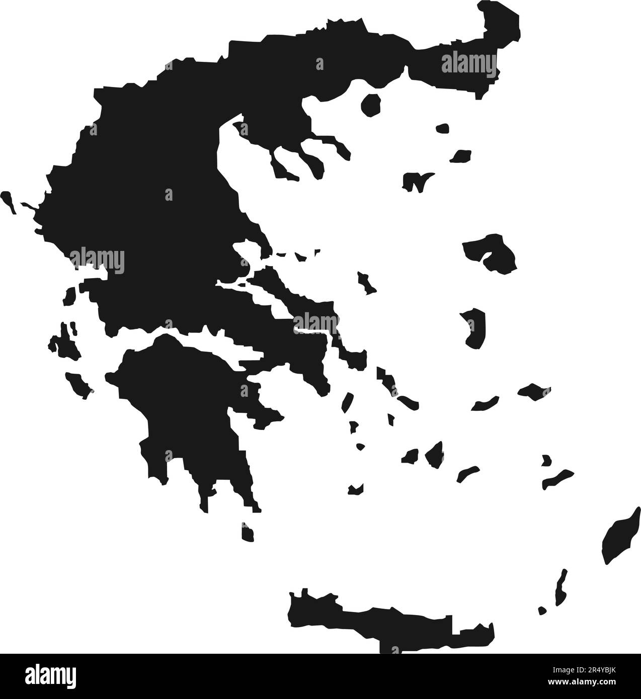 disegno di illustrazione vettoriale dell'icona della mappa della grecia Illustrazione Vettoriale