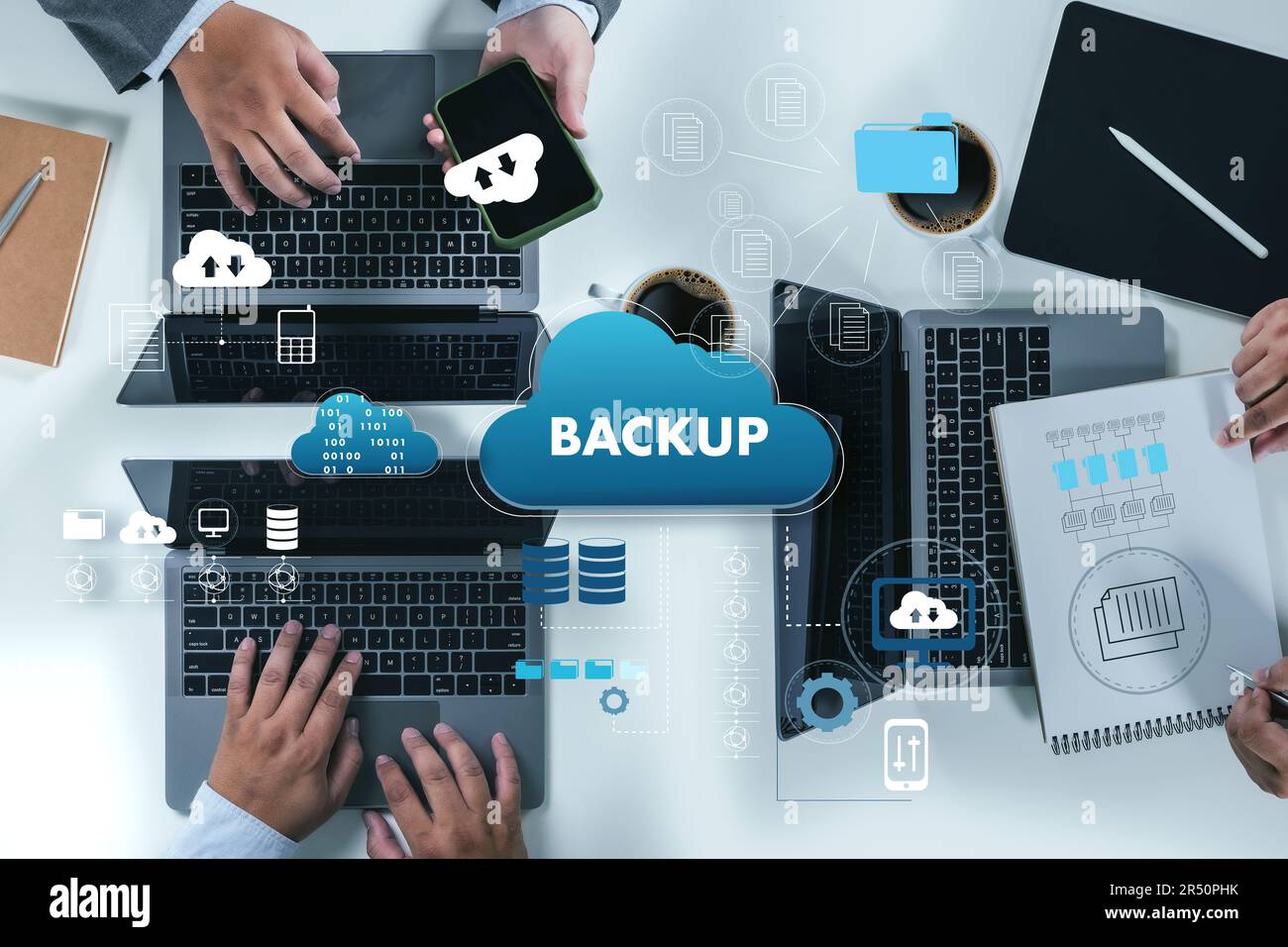 LIVE STREAMING Backup Download digitale di elaborazione un trasferimento dei dati , il download di streaming Foto Stock