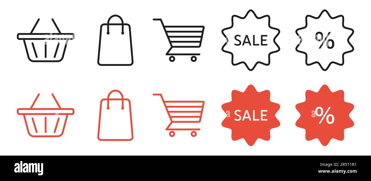 Sconti e offerte speciali su prodotti o servizi. Sconti, offerte, promozioni, sconti, offerte speciali. Illustrazione Vettoriale