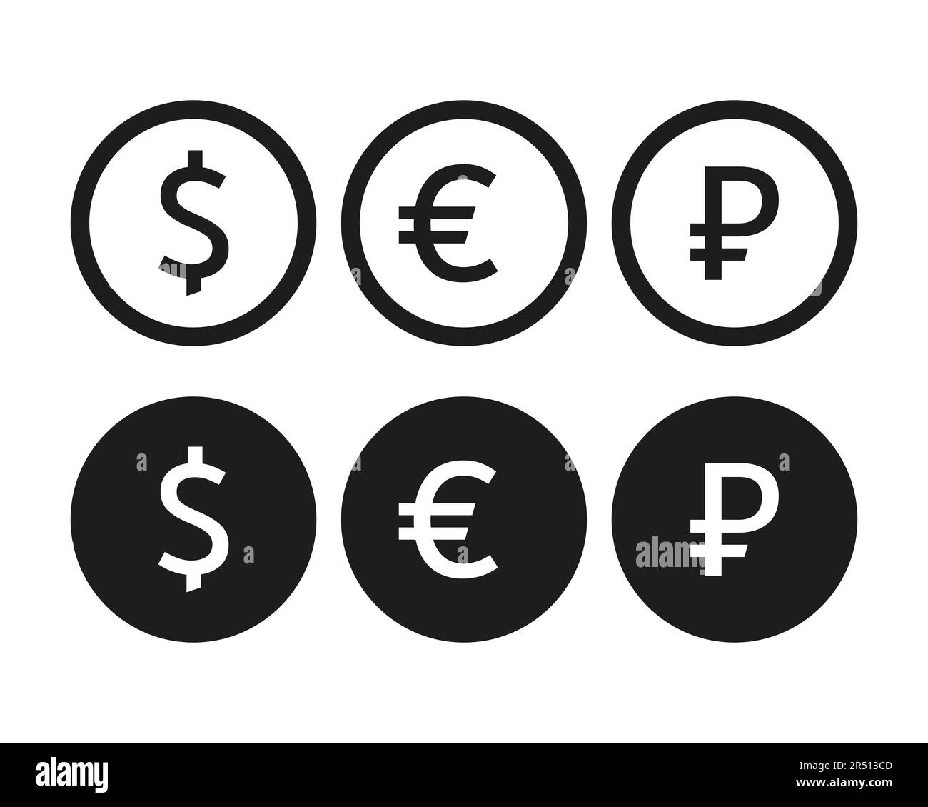 Le valute sono le forme ufficiali di denaro utilizzate in diversi paesi o regioni per le transazioni e lo scambio. Essi servono come mezzo di scambio, u Illustrazione Vettoriale